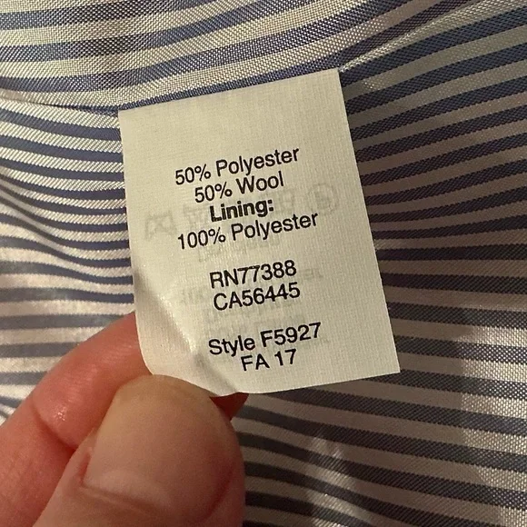 J. Crew Pink Herringbone Wool-Blend Fully Lined Women’s Blazer Size 6 - Picture 8 of 14